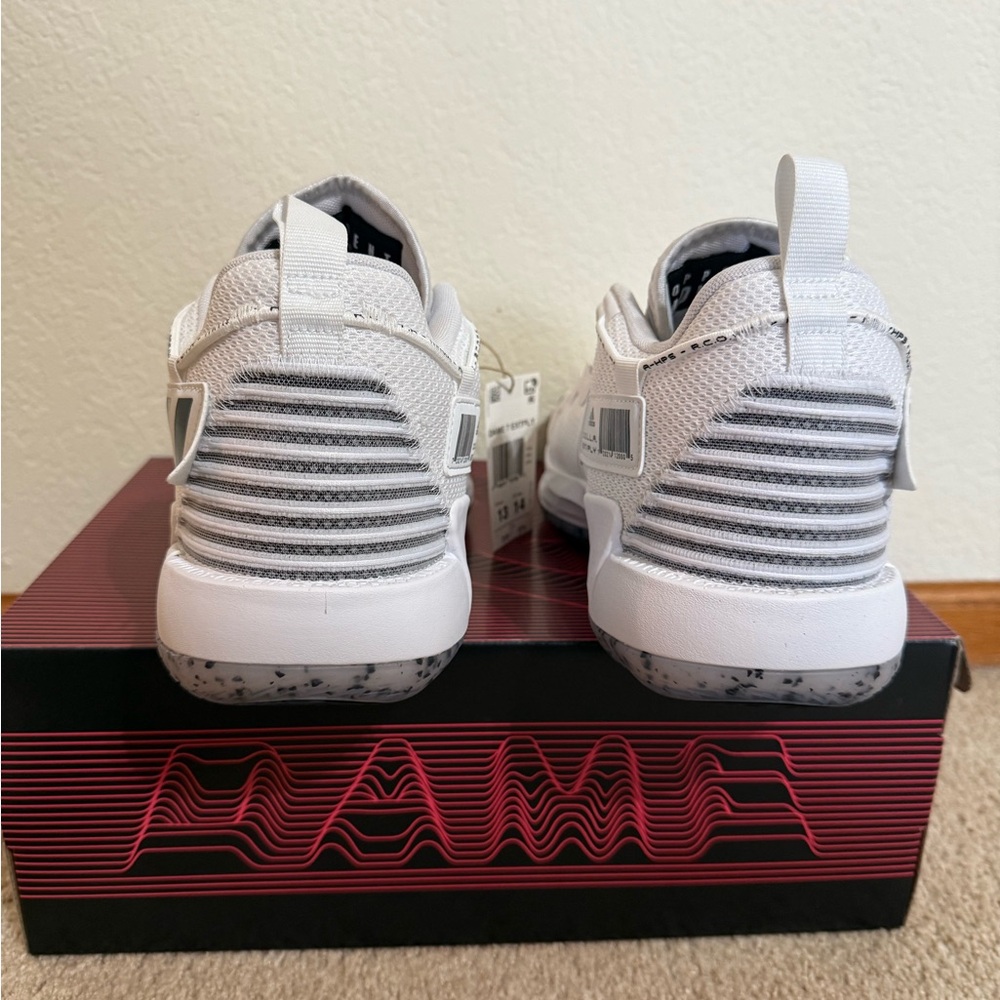 Adidas Dame 7 EXTPLY Advisory Basketball Shoes Men's White Sneakers H68990 - Picture 5 of 9